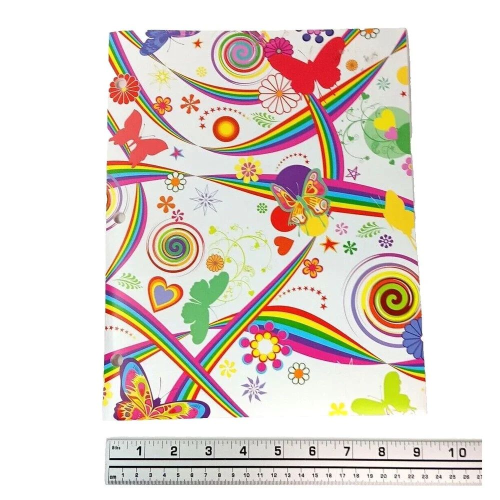 Mead Trapper Keeper Folders Butterflies Hearts Flowers Hippie Retro Vintage Four